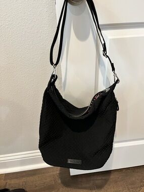 Vera Bradley Black Quilted Shoulder Hobo Bag